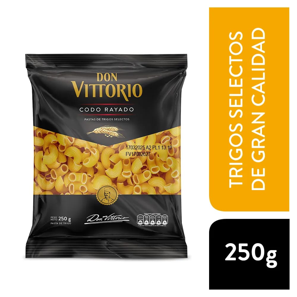 Fideos Codo Rayado DON VITTORIO Bolsa 250g