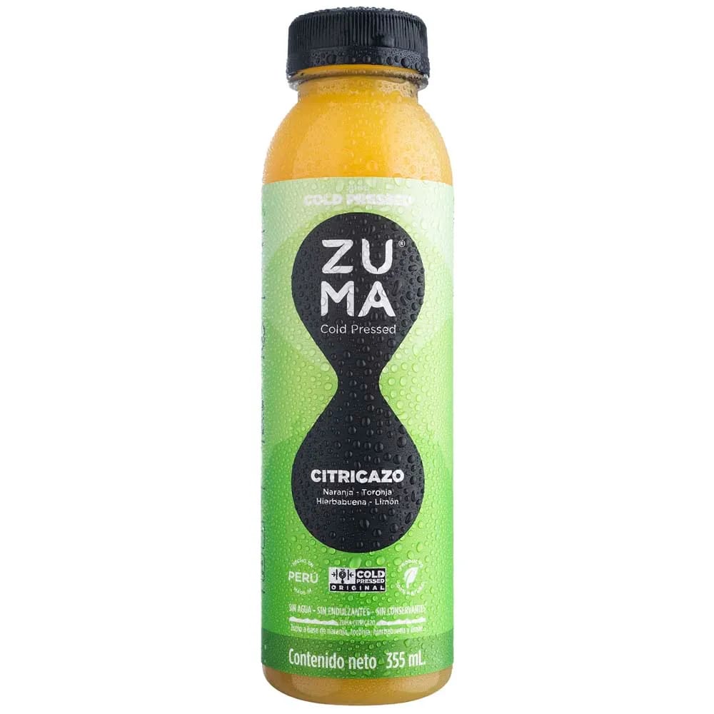 Jugo Cold Pressed Citricazo ZUMA Botella 355ml