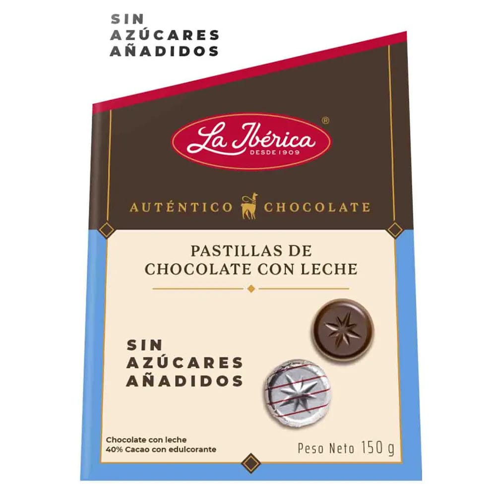 Pastillas de Leche sin Azúcar LA IBÉRICA Caja 150g