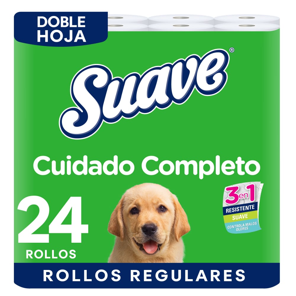 Papel Higiénico SUAVE Cuidado Completo Paquete 24un