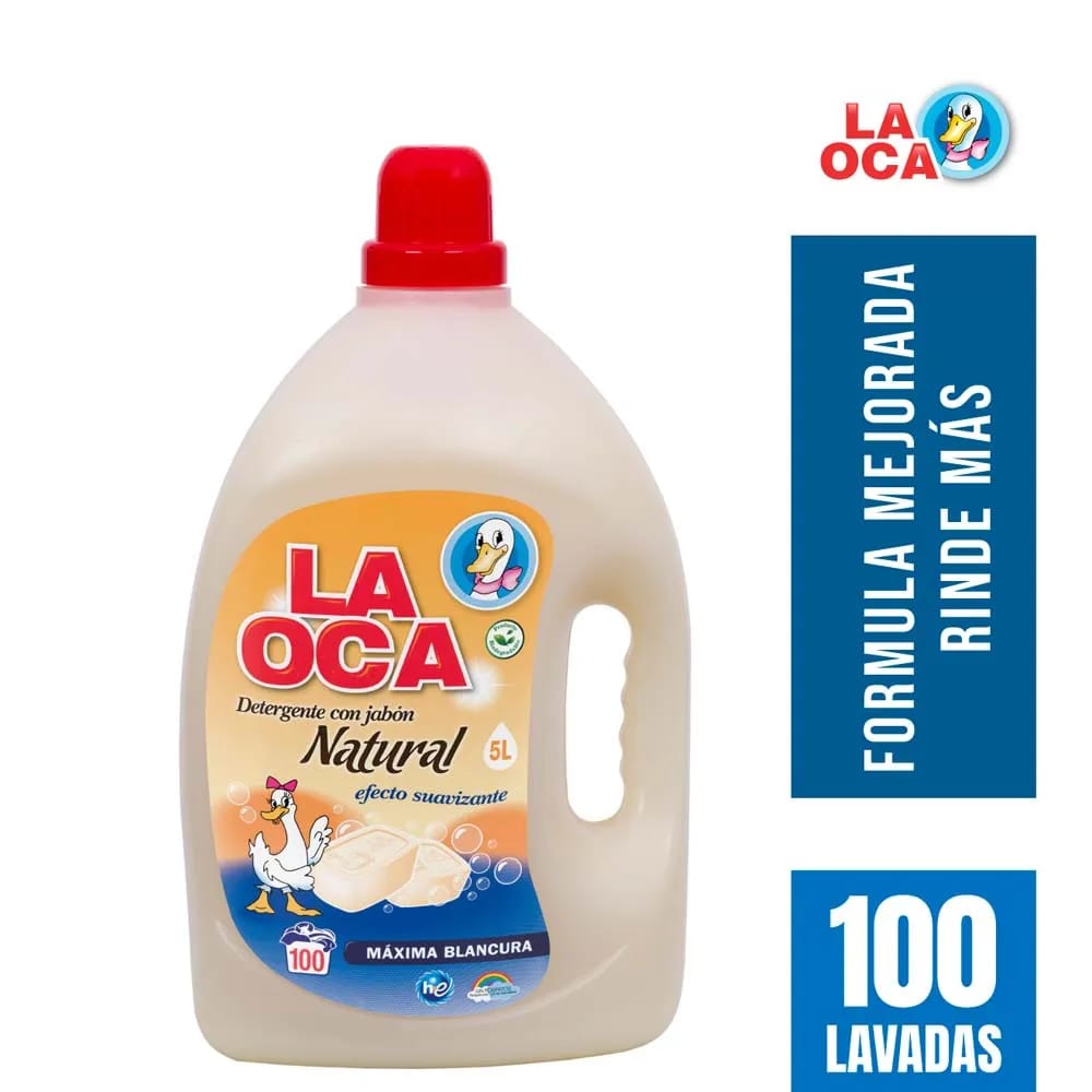 Detergente Líquido LA OCA Jabón Natural Galonera 5L