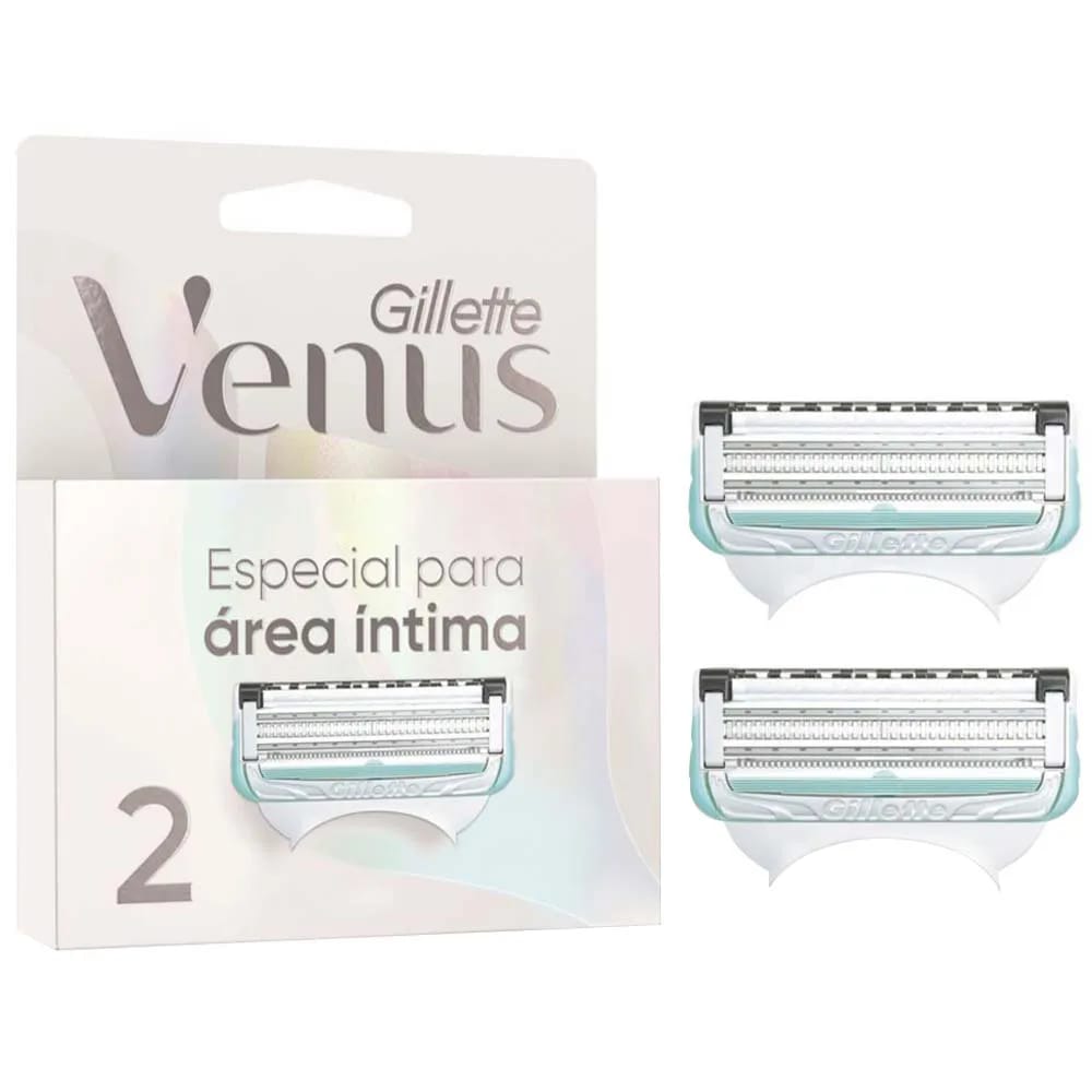 Repuestos para Máquina de Afeitar GILLETTE Venus Íntima 2 Hojas Paquete 2un