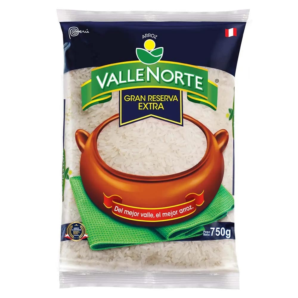 Arroz Extra VALLENORTE Gran Reserva Bolsa 750g