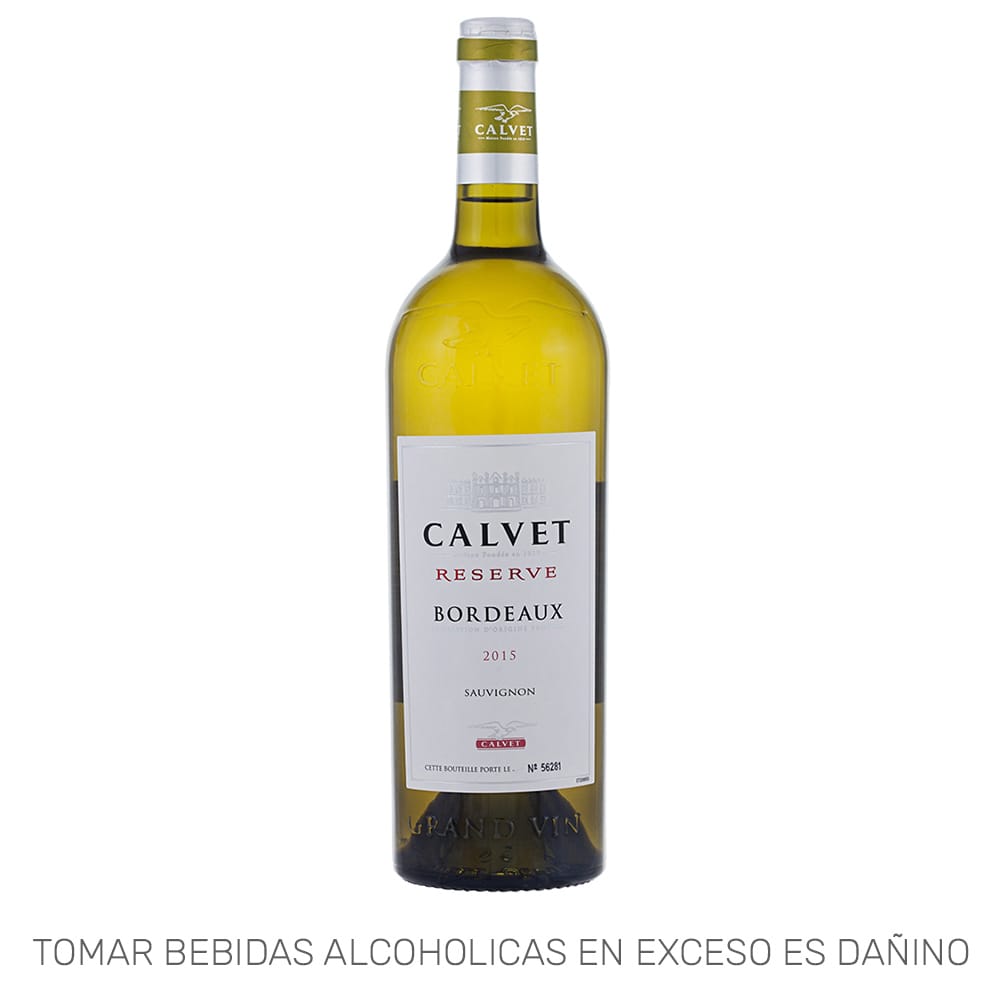 Vino Blanco CALVET Reserve Sauvignon Blanc Botella 750ml