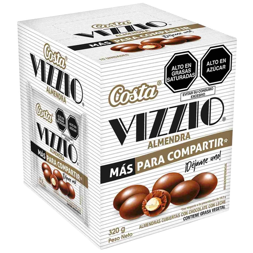 Chocolate COSTA Vizzio Almendra Display 32g