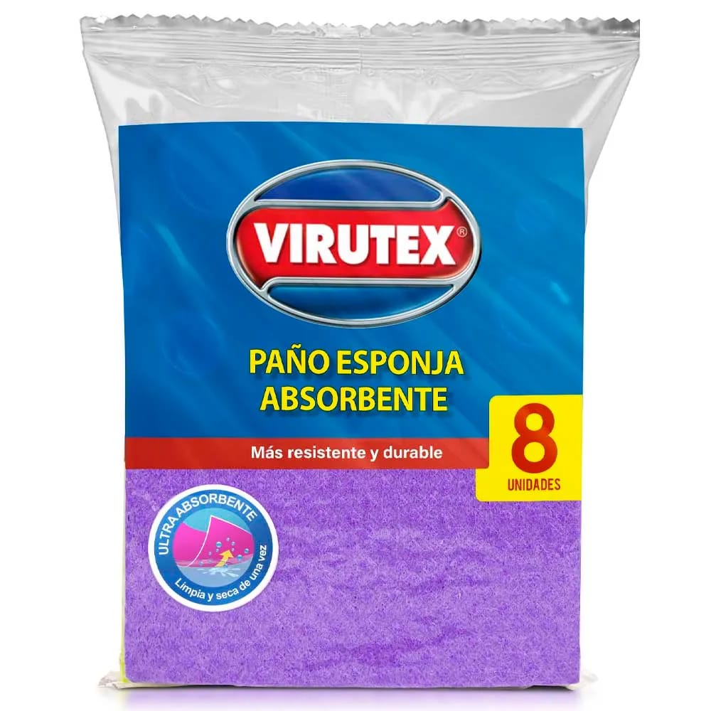 Paño Esponja Absorbente VIRUTEX 8un