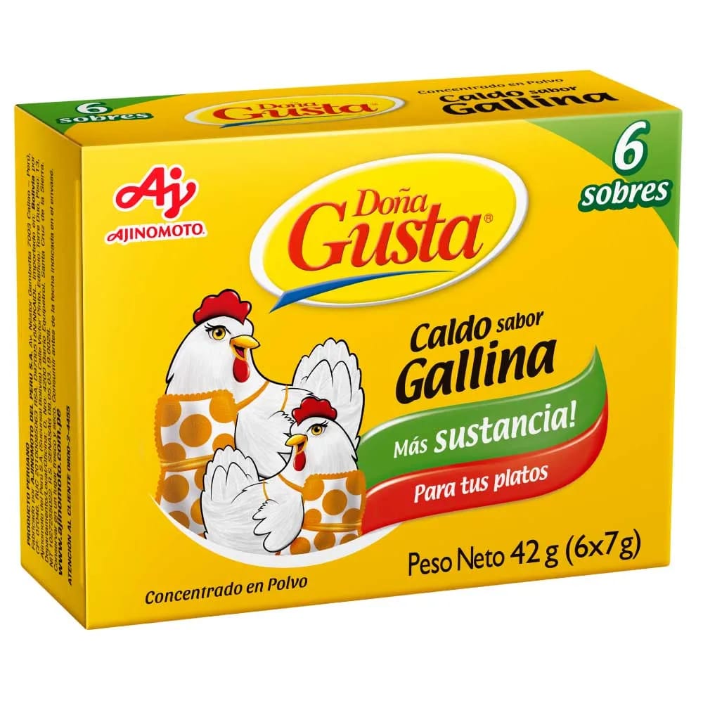 Caldo de Gallina DOÑA GUSTA Concentrado en Polvo Caja 42g