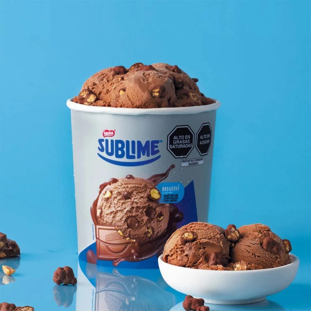 Helado D'ONOFRIO con Trozos de Maní SUBLIME Pote 900ml