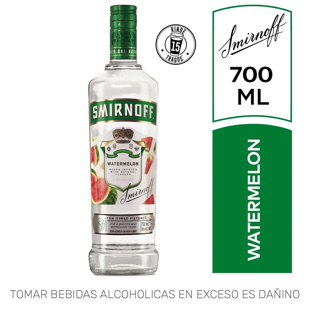 Vodka SMIRNOFF Watermelon Botella 700ml