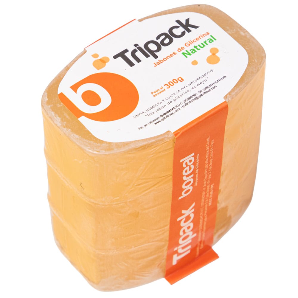 Jabón de Glicerina BOREAL Natural 100g Paquete 3un