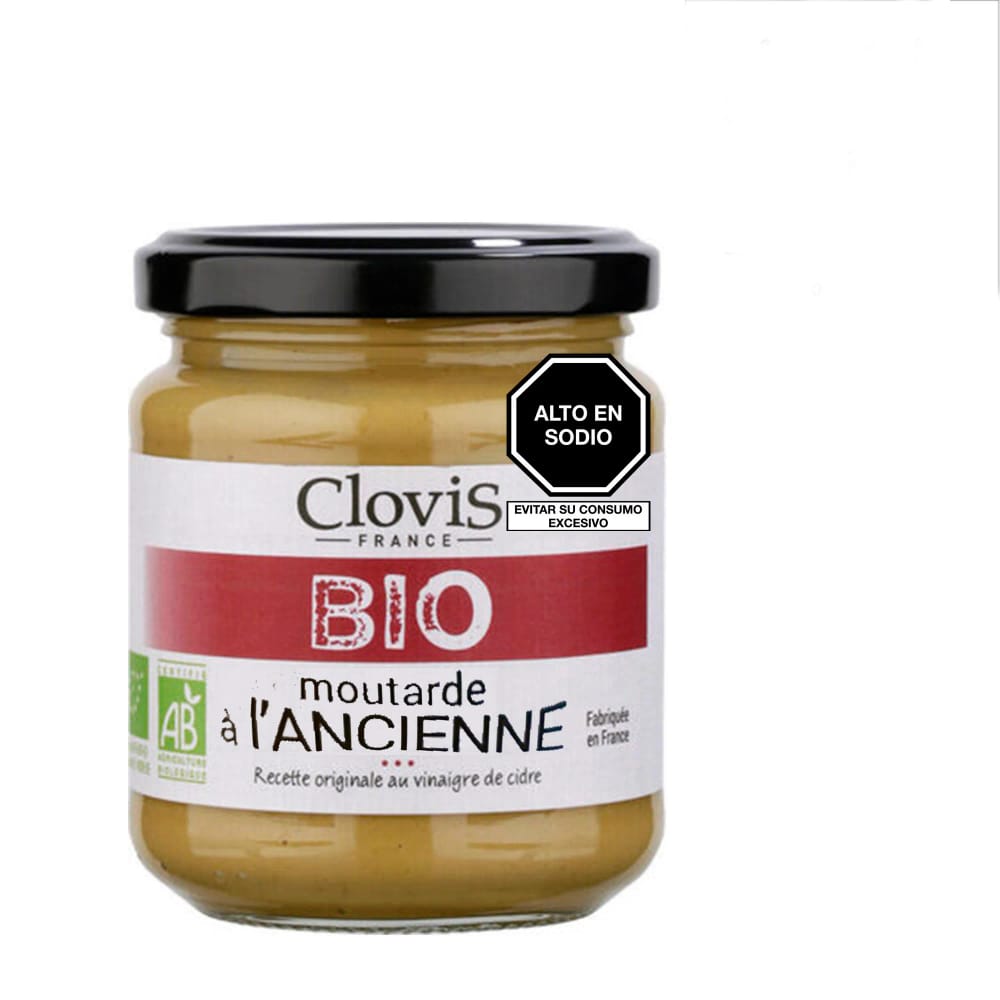 Mostaza a la Antigua CLOVIS Orgánica Frasco 200g