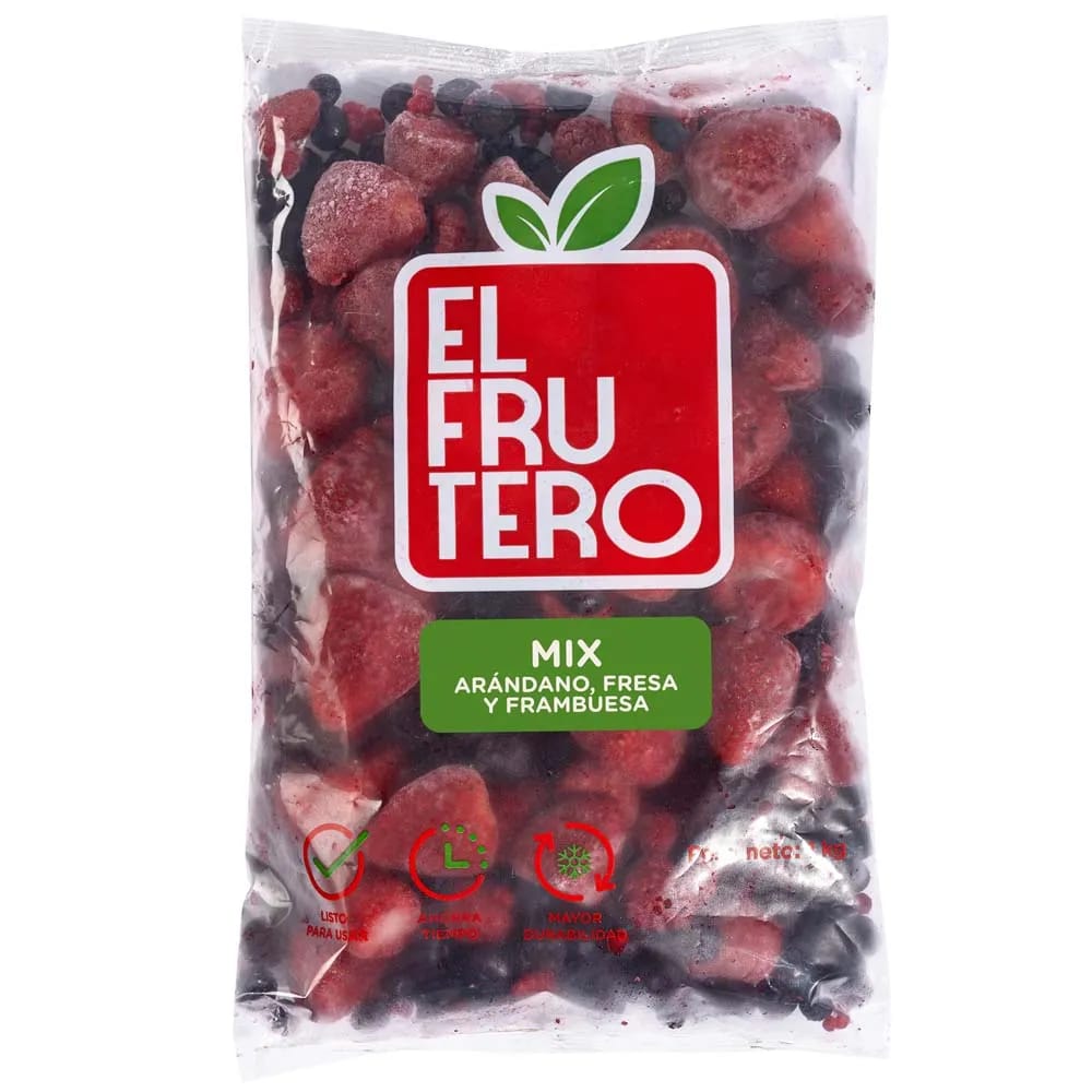 Mix Arándano, Fresa y Frambuesa Congelado EL FRUTERO Bolsa 1kg