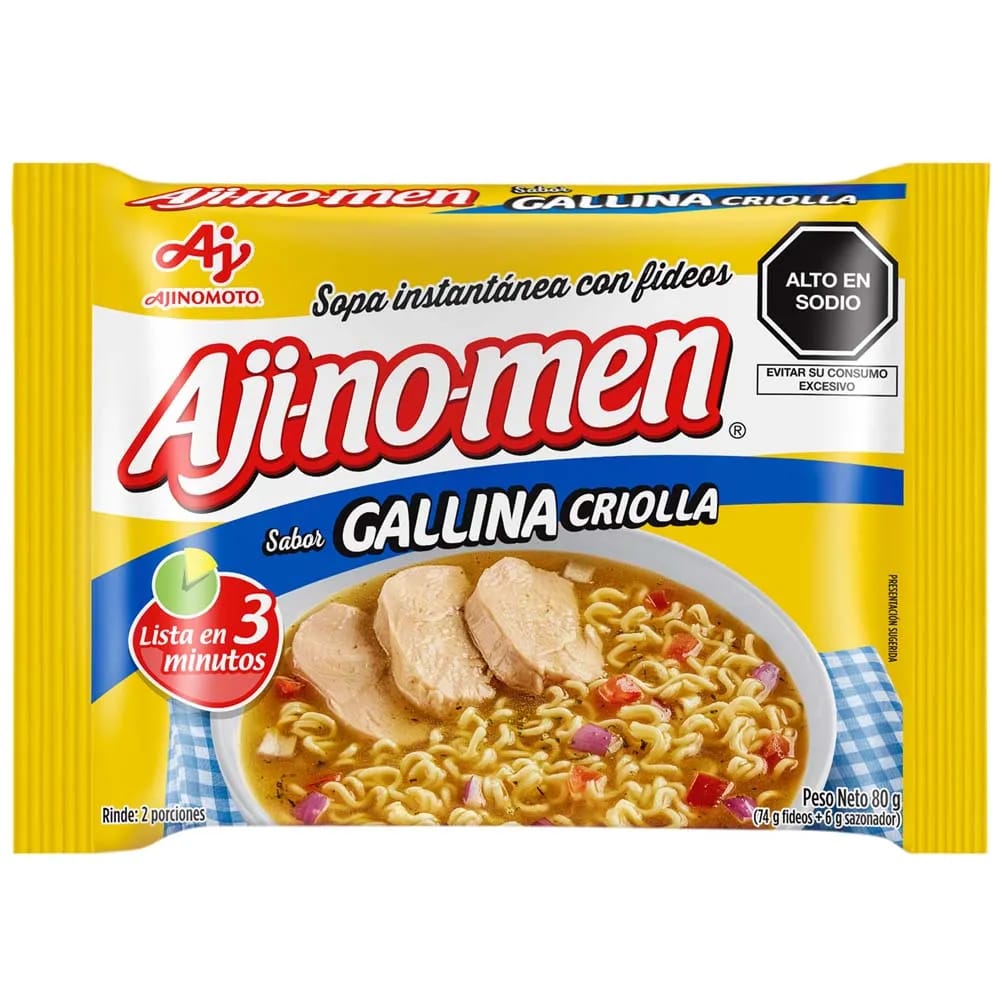 Sopa instantánea AJINOMEN Gallina criolla Bolsa 80Gr