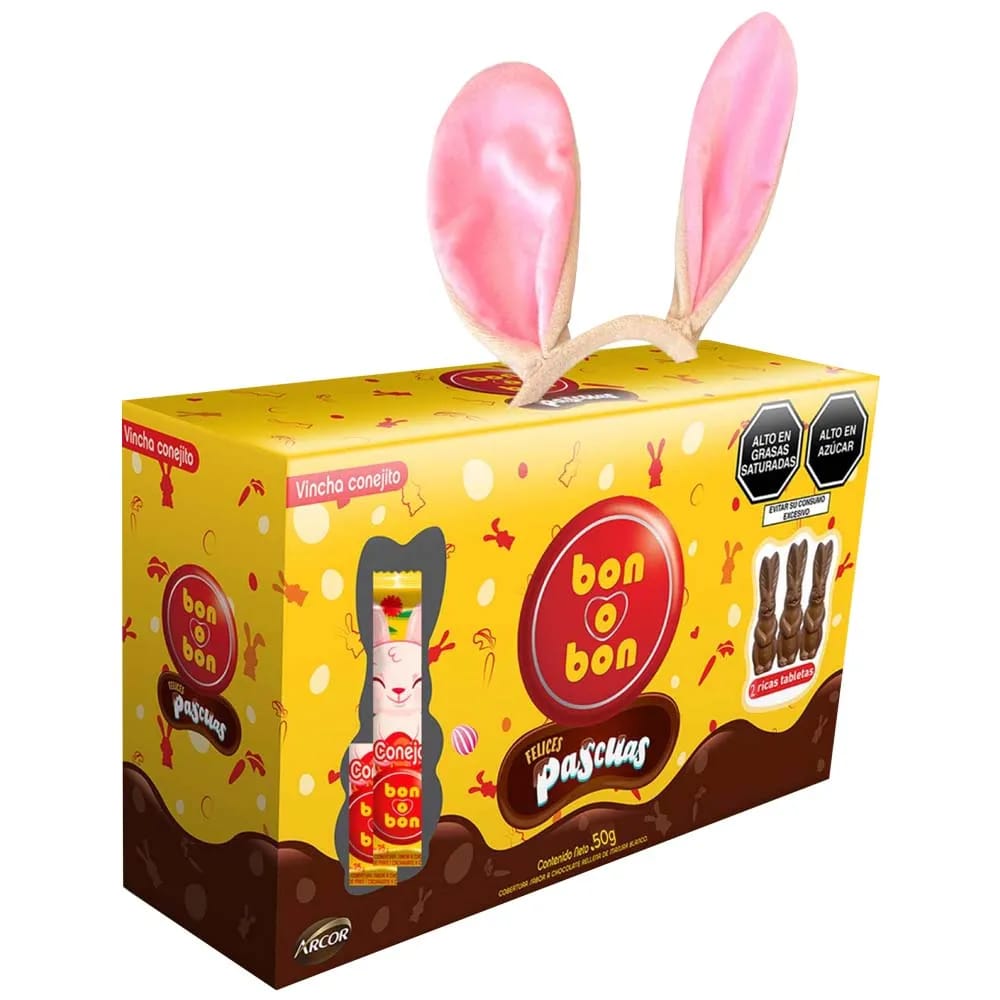 Chocolate BON O BON Vincha Conejo Display 50g