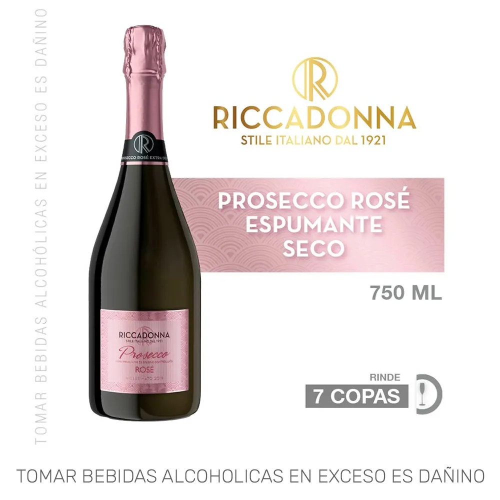 Espumate Prosecco RICCADONNA Rosé Botella 750ml