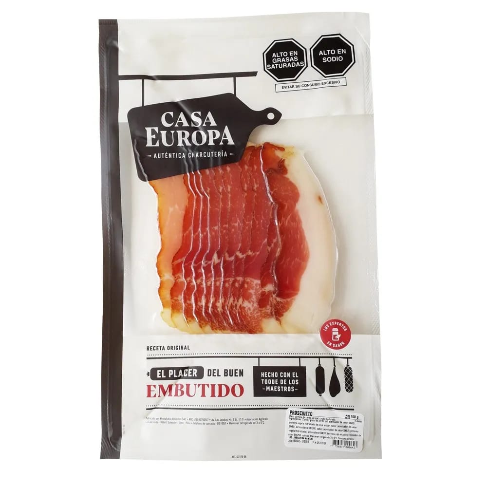 Prosciutto CASA EUROPA Paquete 100g