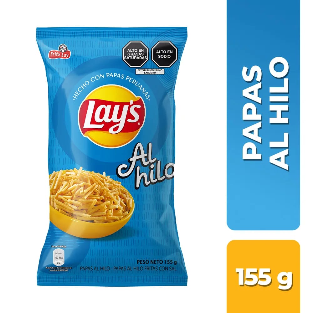 Papas Fritas LAY'S Al Hilo Sal Bolsa 155g