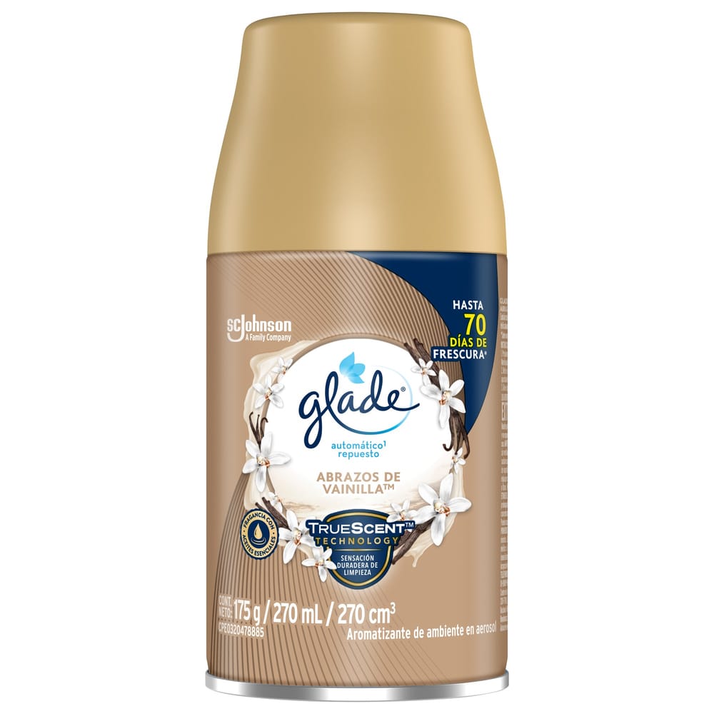 Repuesto de Aromatizador GLADE Abrazos de Vainilla Frasco 175g