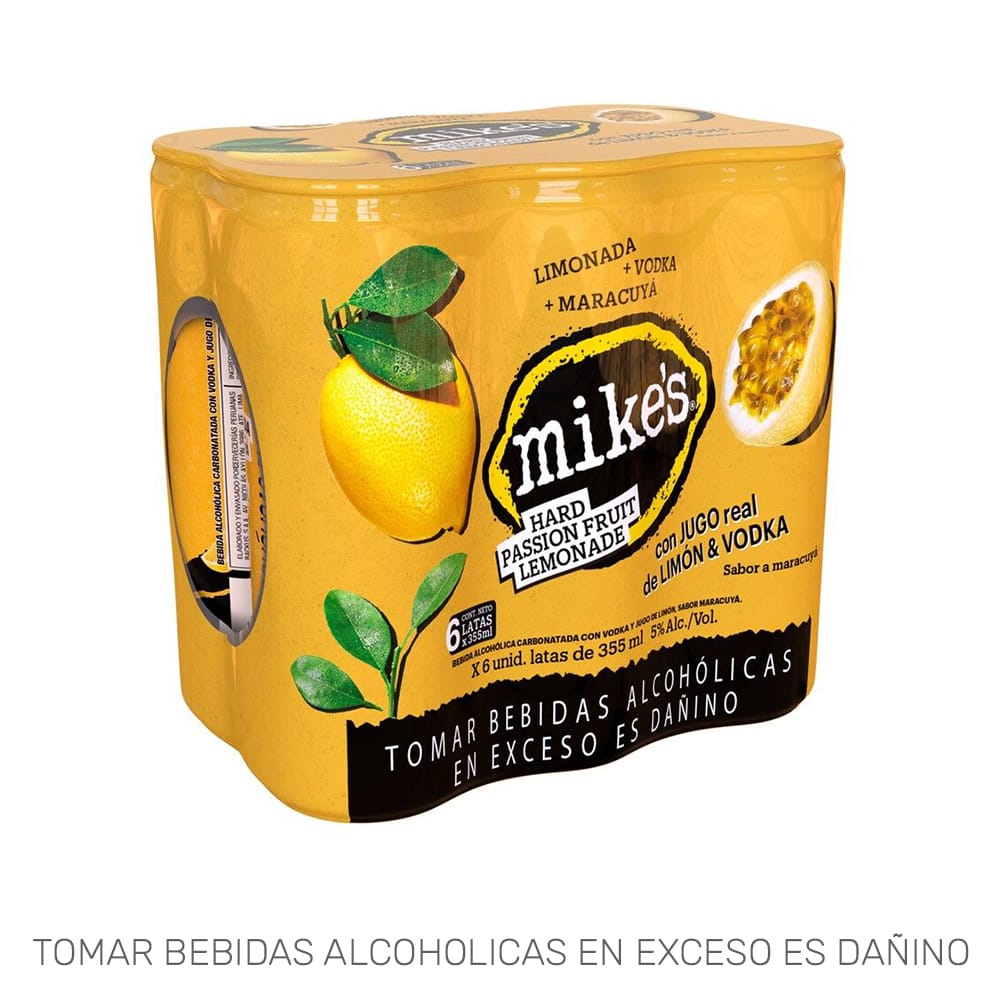 Ready To Drink (RTD) MIKE'S Hard Passion Fruit Lata 355ml paquete 6un