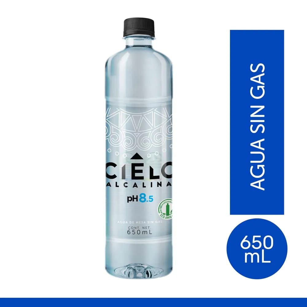 Agua sin Gas CIELO Alcalina Botella 650ml