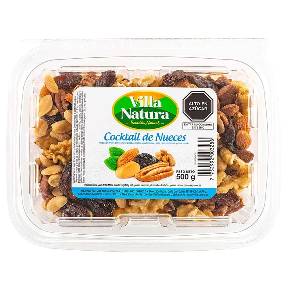 Cocktail de Nueces VILLA NATURA Táper 500g