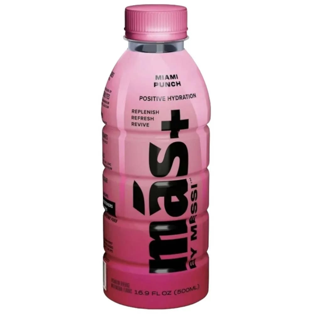 Bebida Rehidratante MÁS+ BY MESSI Miami Punch Botella 500ml