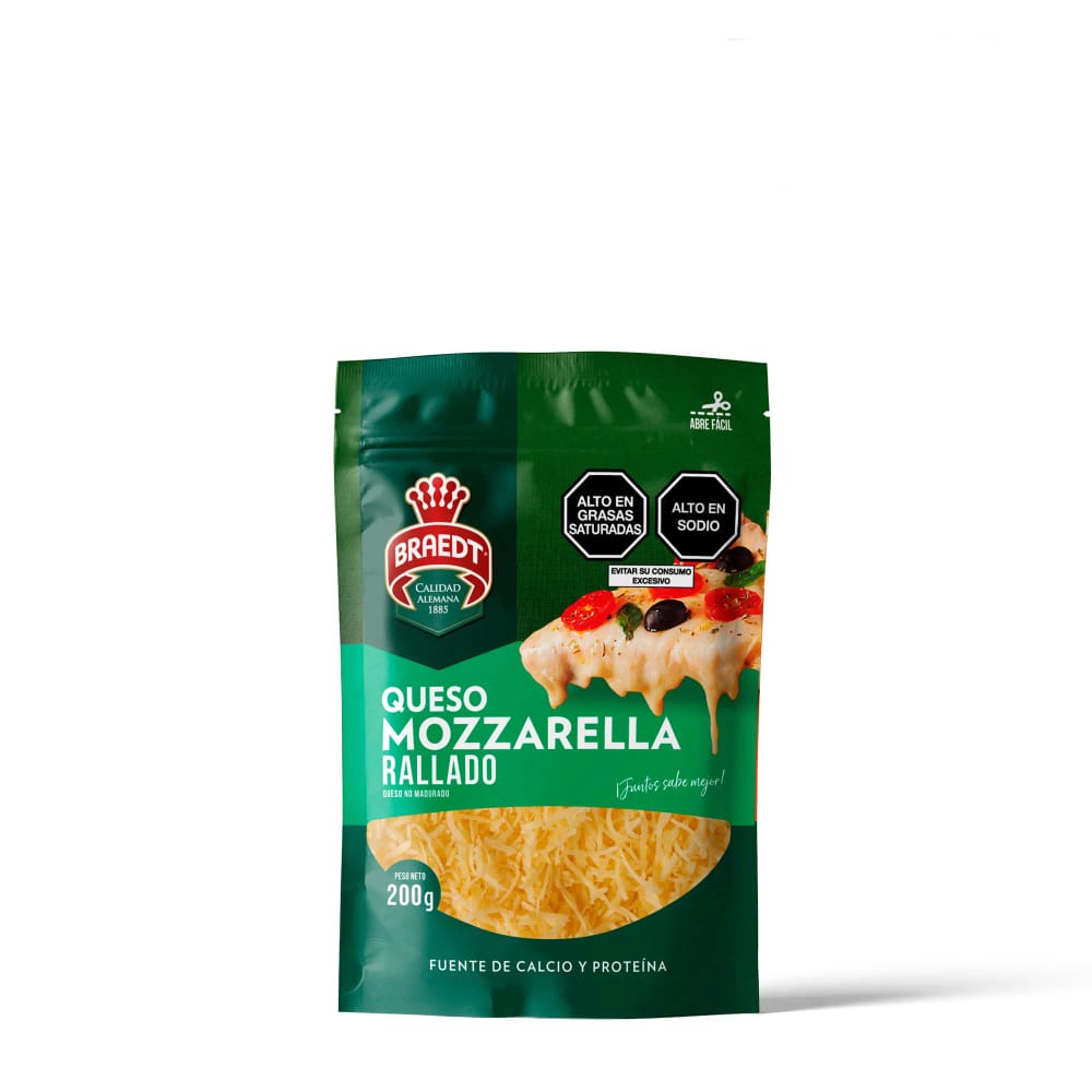 Queso Mozzarella Rallado BRAEDT Doypack 200g