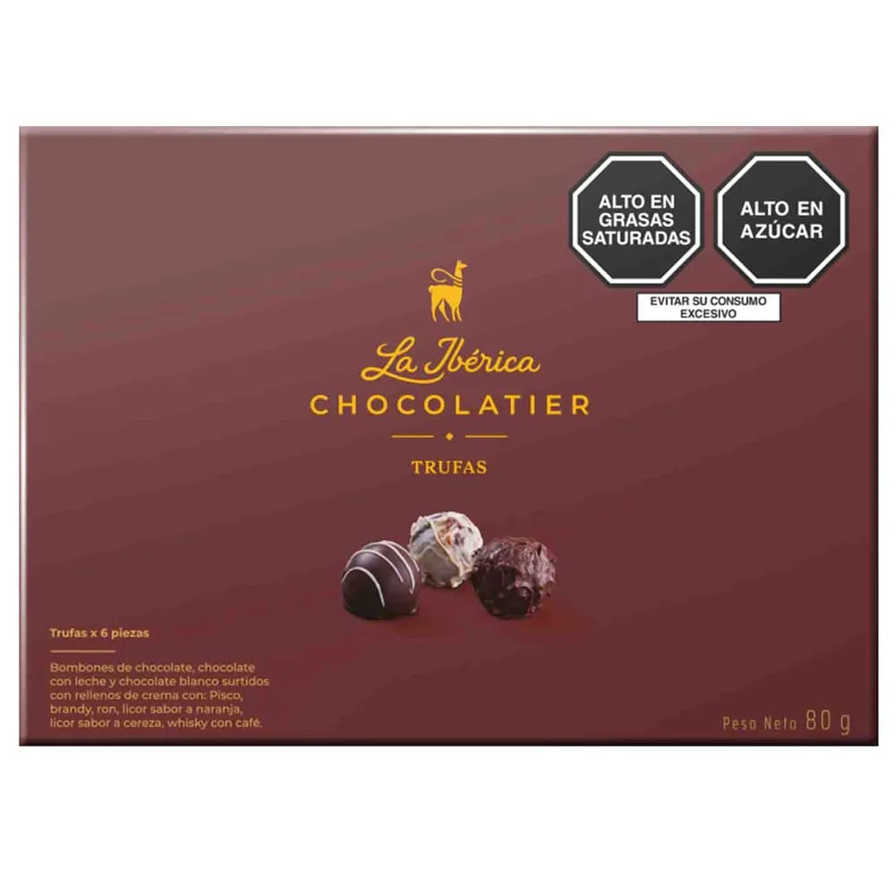 Trufas LA IBÉRICA Chocolate bitter blanco y leche Paquete 6Un