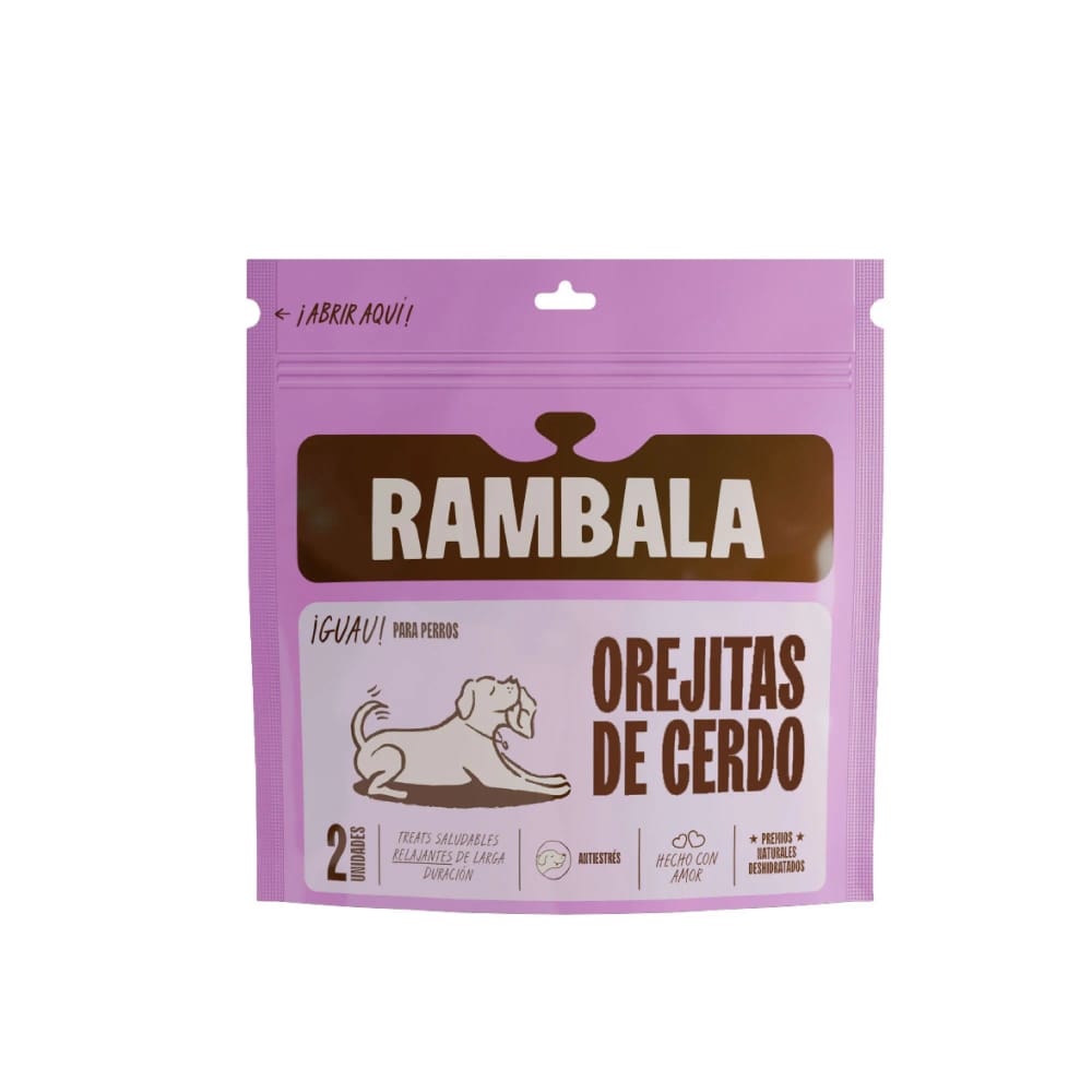 Alimento para Perro RAMBALA Snack Orejas de Cerdo Doypack 2un