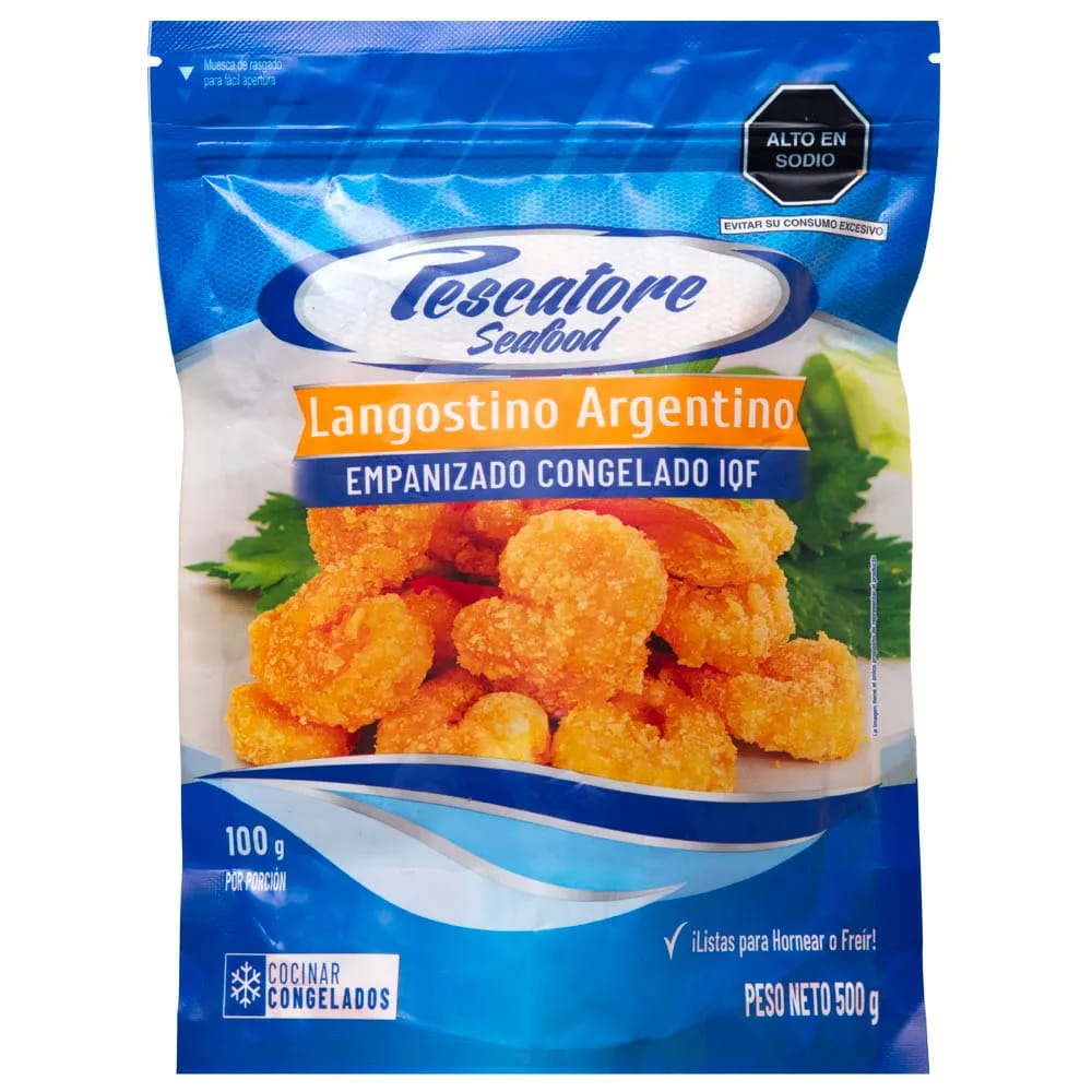 Langostino Empanizado 26-30 PESCATORE Bolsa 500g