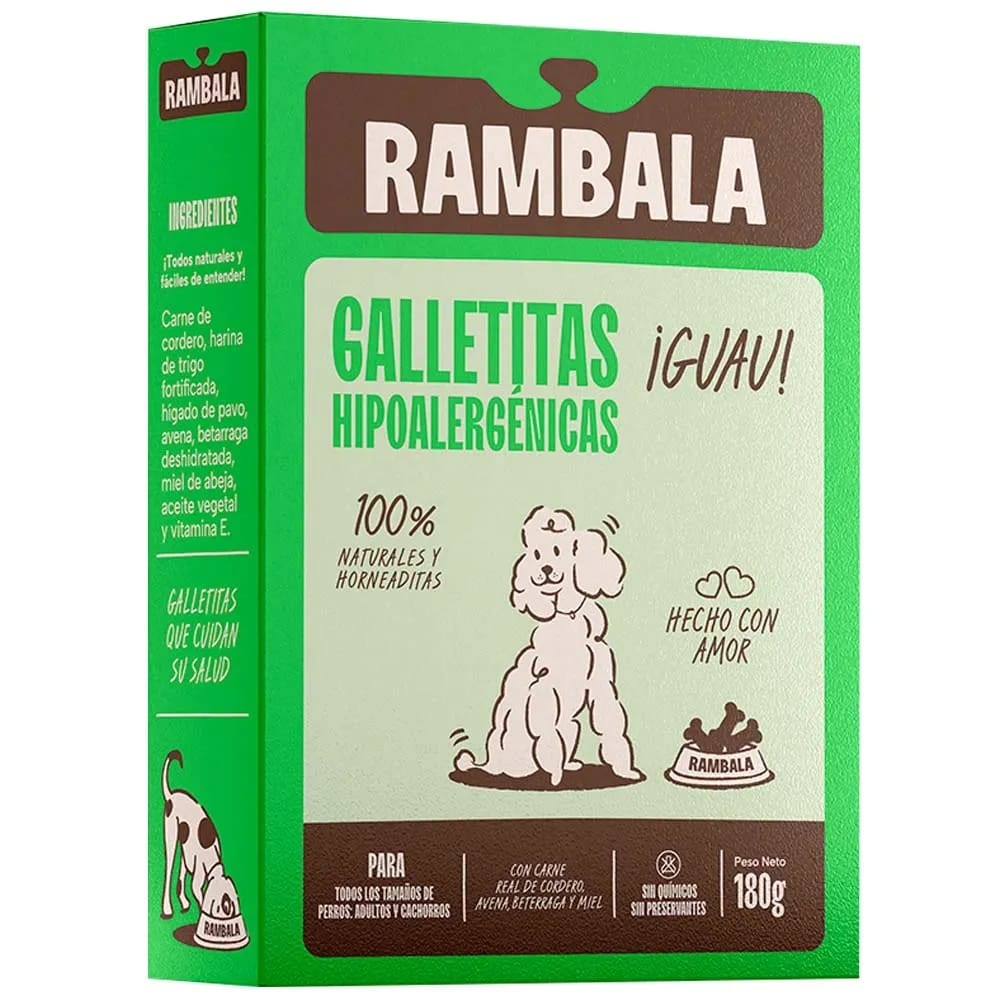 Alimento para Perro RAMBALA Galletitas Hipoalergénicas Caja 180g