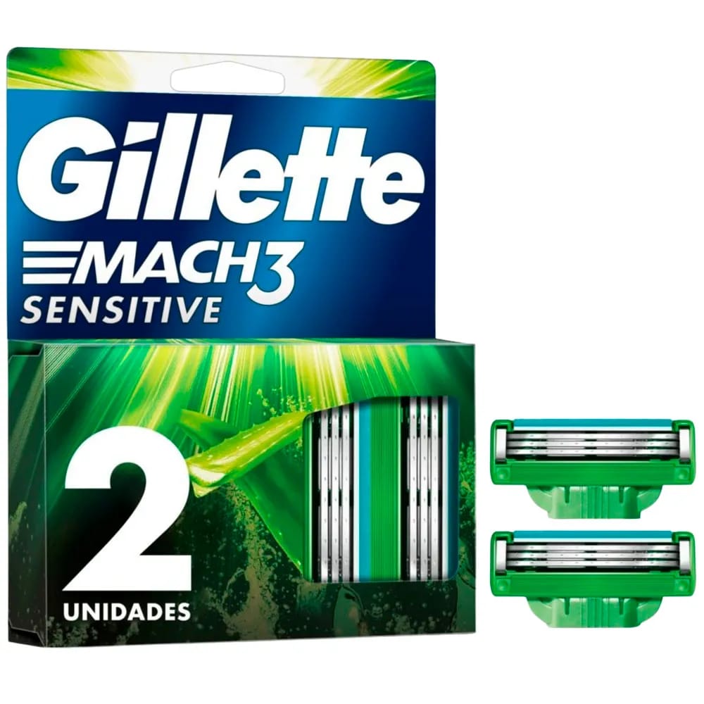 Repuestos para Máquina de Afeitar GILLETE Mach3 Sensitive Paquete 2un