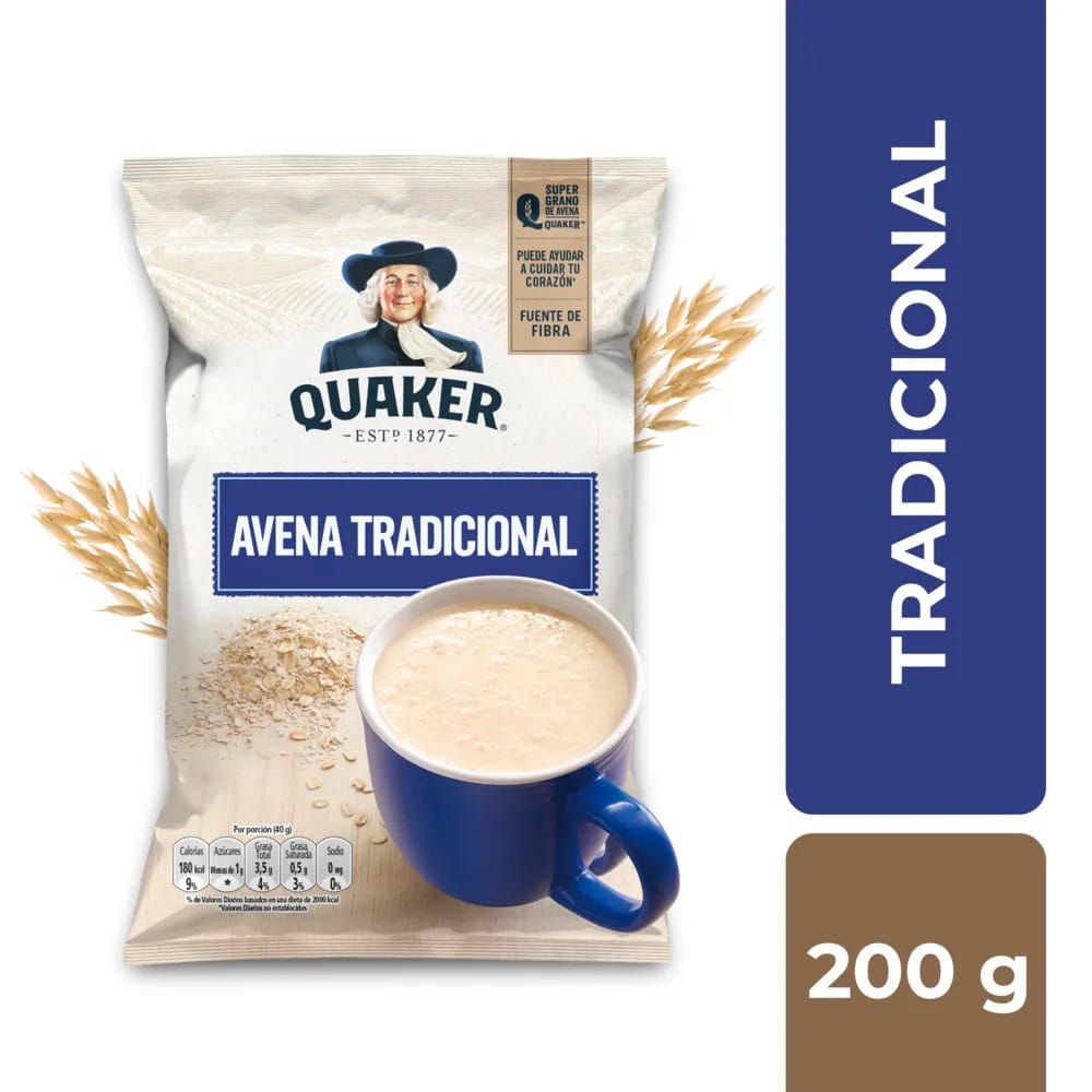 Avena QUAKER Tradicional Bolsa 200g