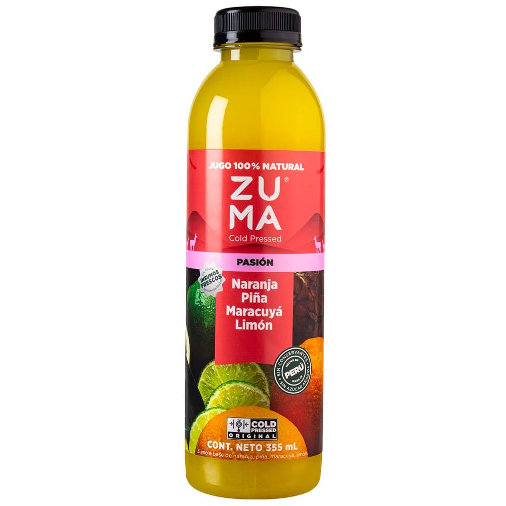Jugo ZUMA COLD PRESSED Passión Botella 355ml