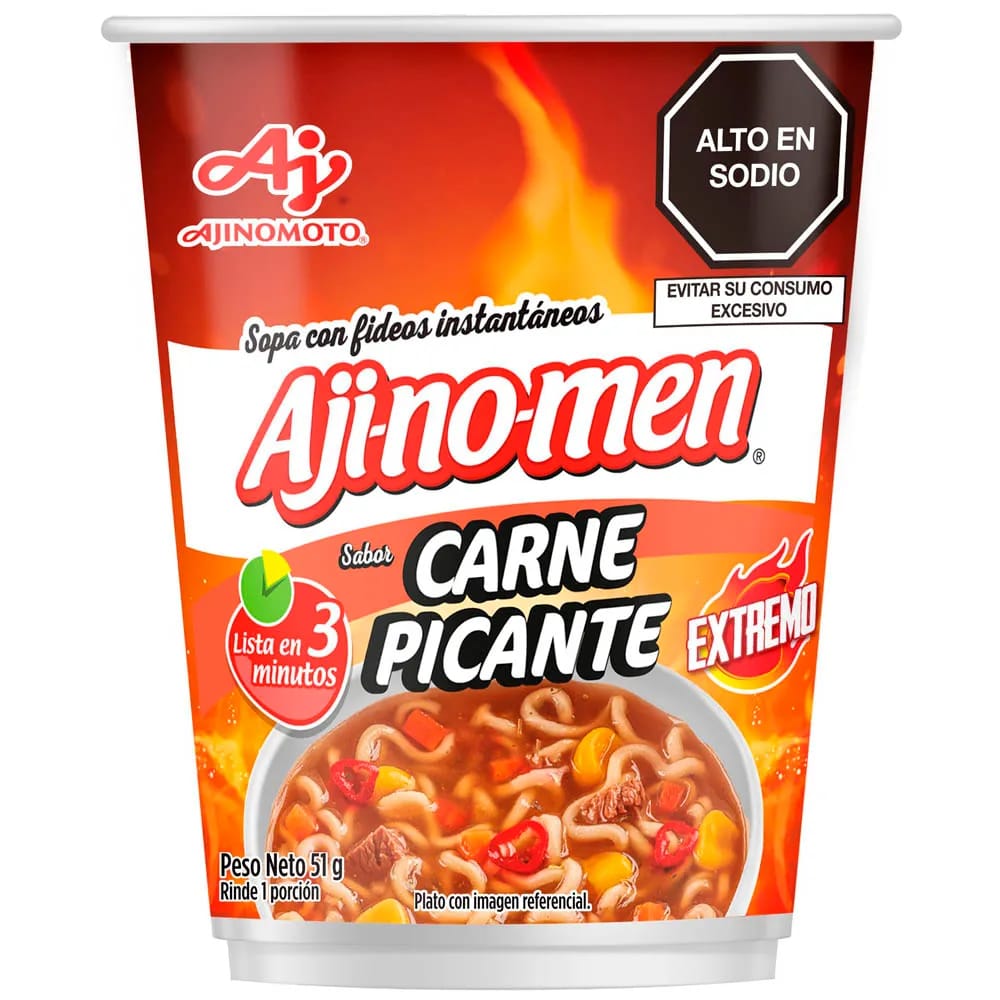 Sopa Instántanea de Carne AJINOMEN Vaso 51g