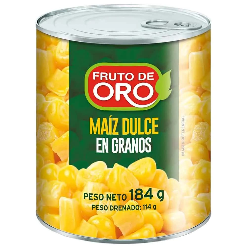 Maíz Dulce FRUTO DE ORO Lata 184g