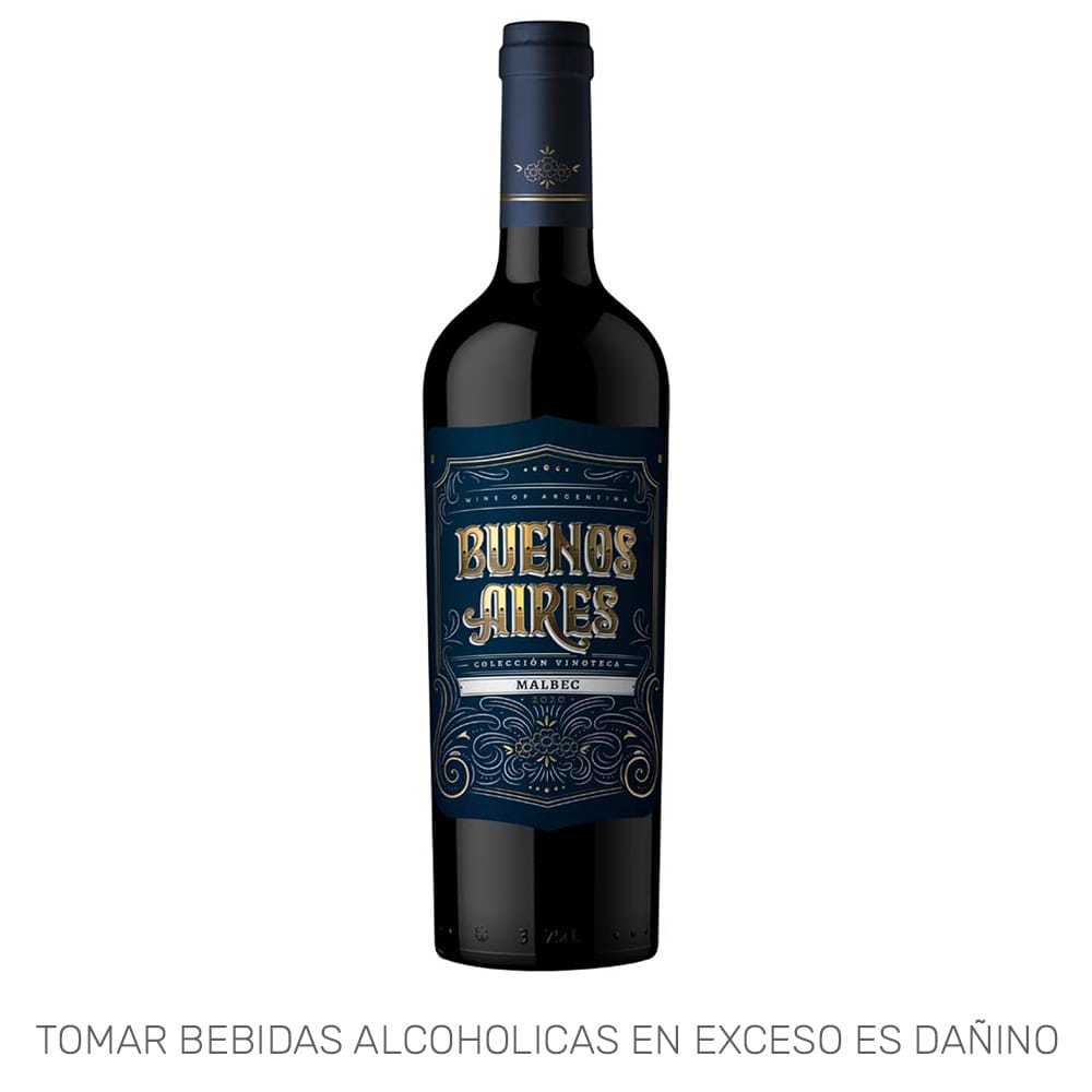 Vino Tinto BUENOS AIRES Reseva Malbéc Botella 750ml