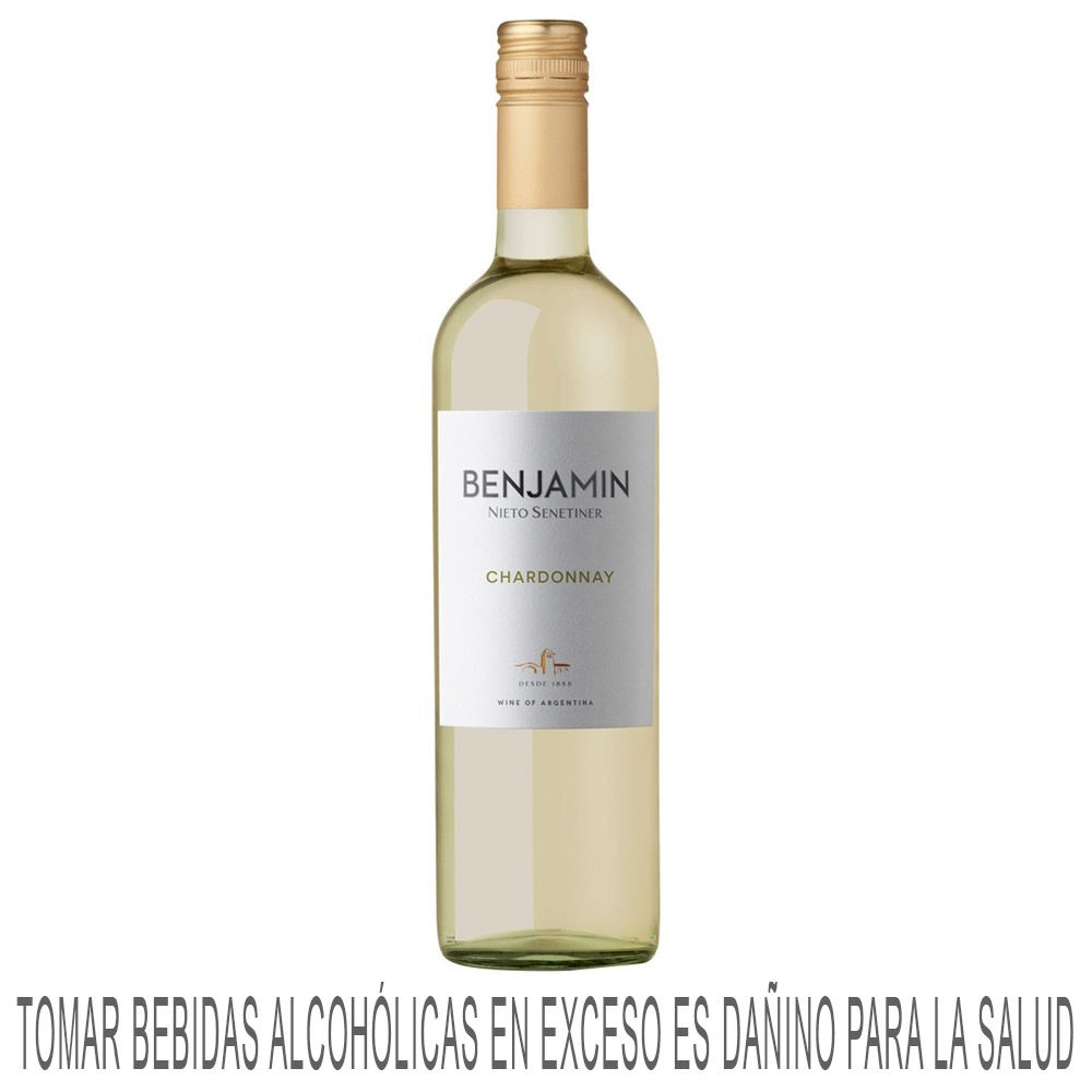 Vino Blanco BENJAMIN Chardonnay Botella 750ml