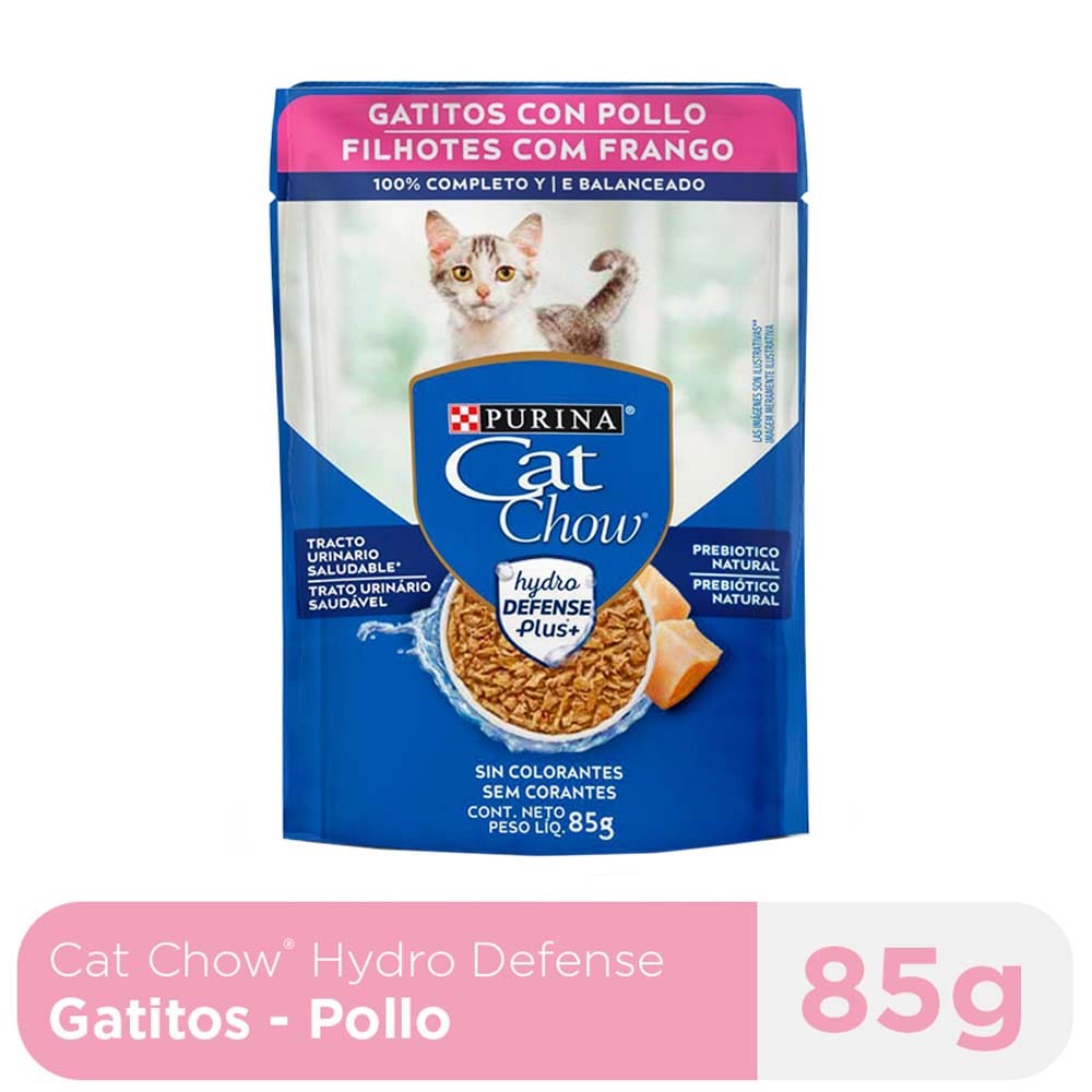 Alimento Húmedo para Gato CAT CHOW Gatito Sabor Pollo Pouch 85g