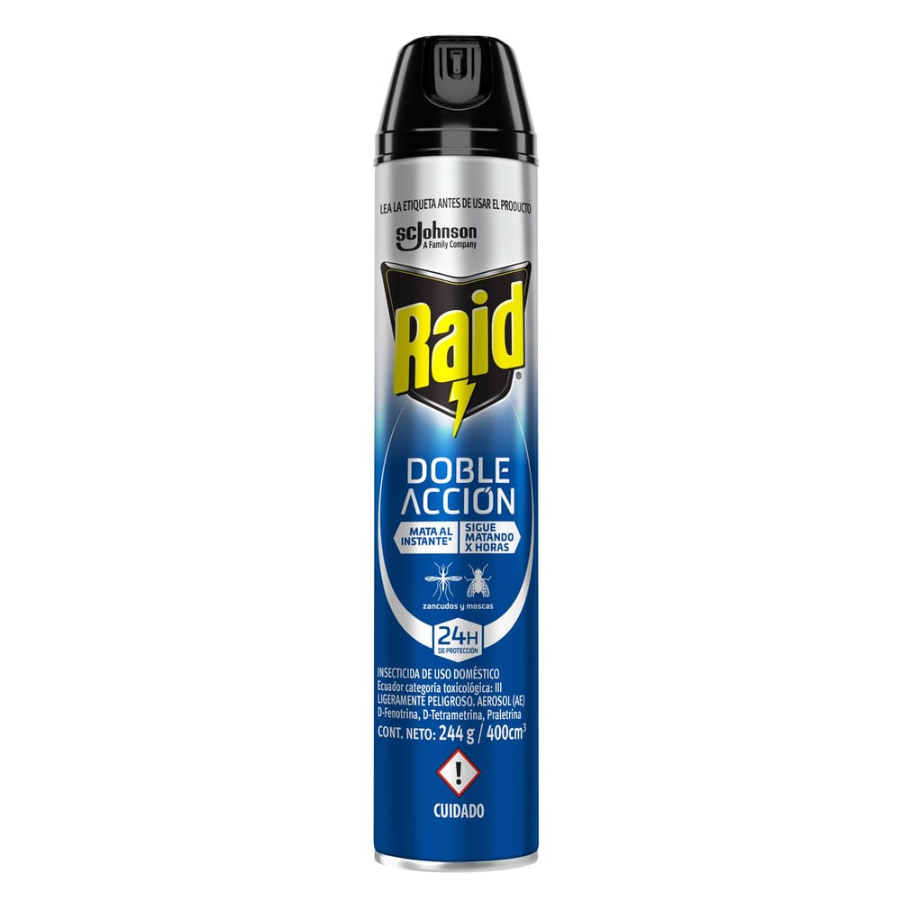 Insecticida RAID Doble Acción Frasco 400ml
