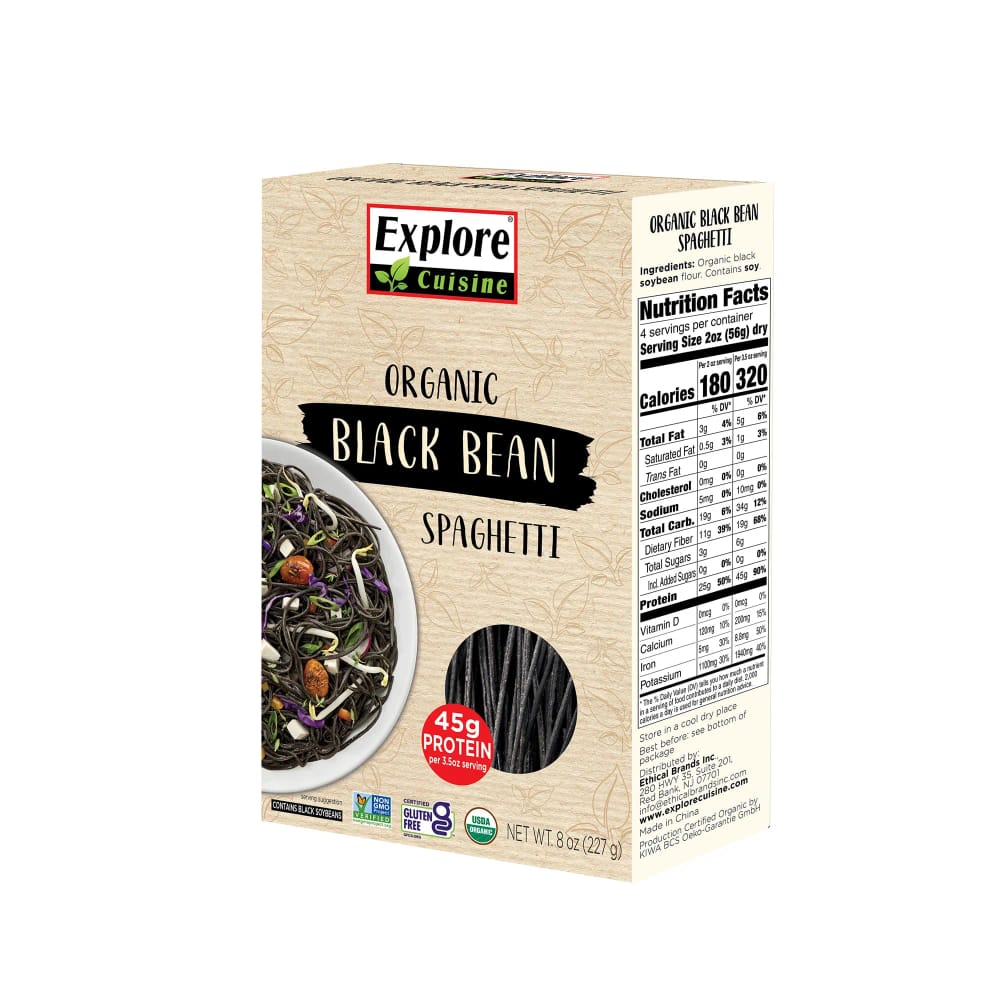 Fideos Spaghetti Black Bean EXPLORE CUISINE Caja 227g
