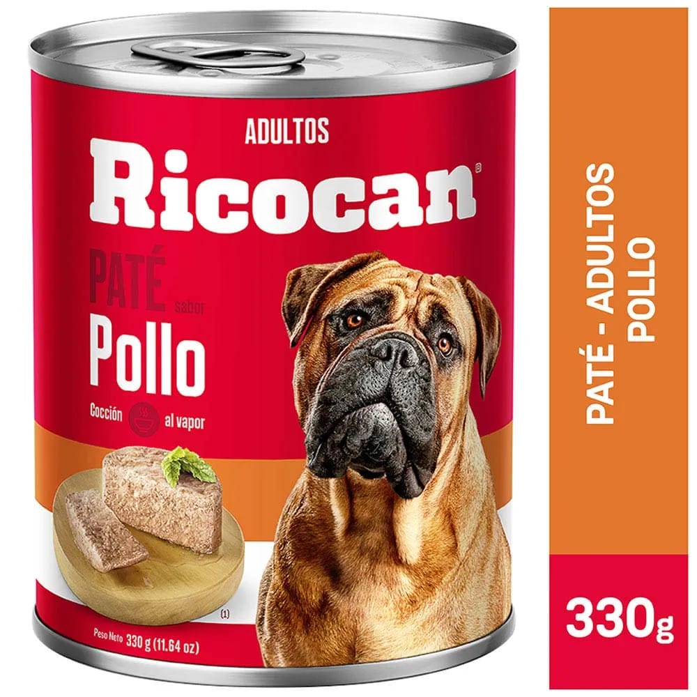 Alimento Húmedo para Perro RICOCAN Adulto Sabor Lata 330g
