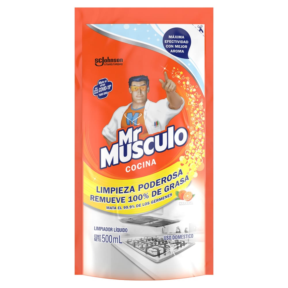 Antigrasa MR MÚSCULO Cocina Naranja Repuesto Doypack 500cm3