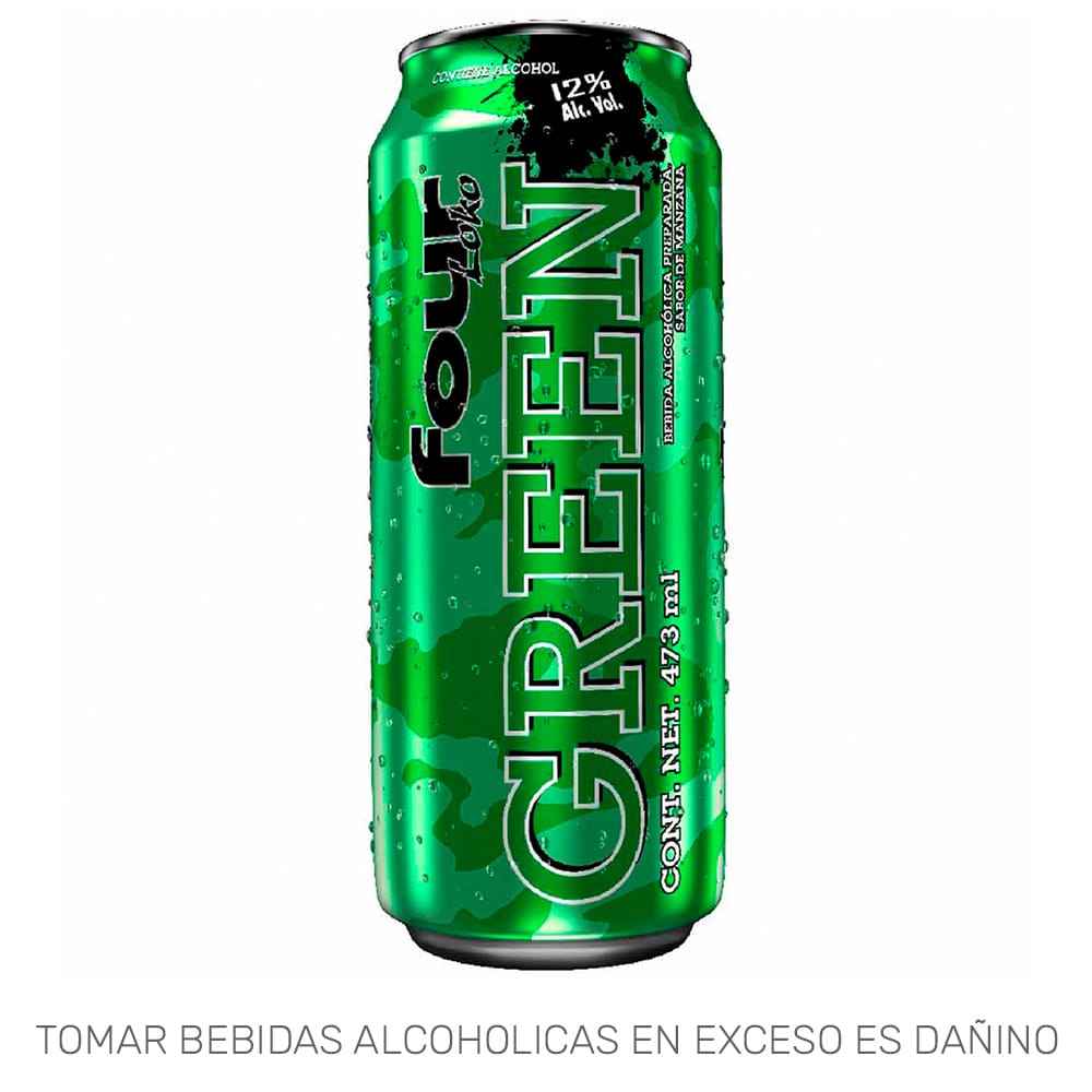 Ready To Drink (RTD) FOURLOKO Green lata 473 ml
