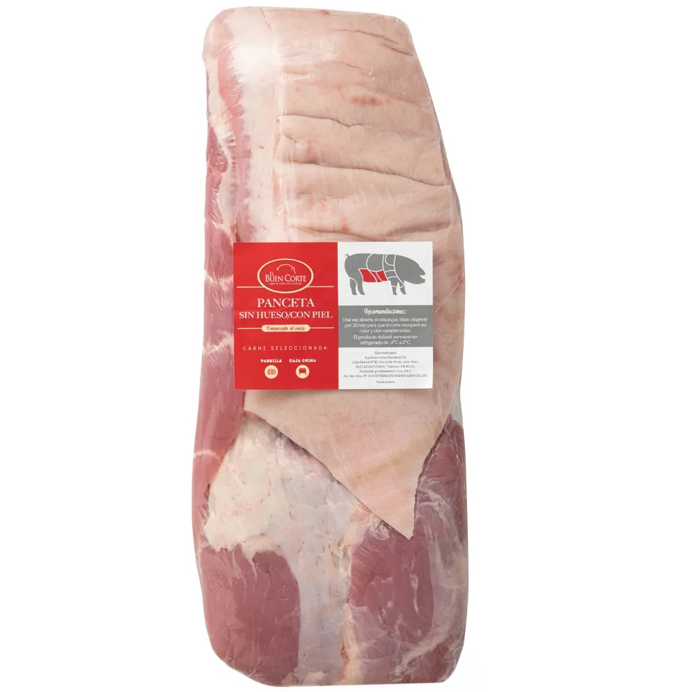 Panceta EL BUEN CORTE sin Hueso con Piel