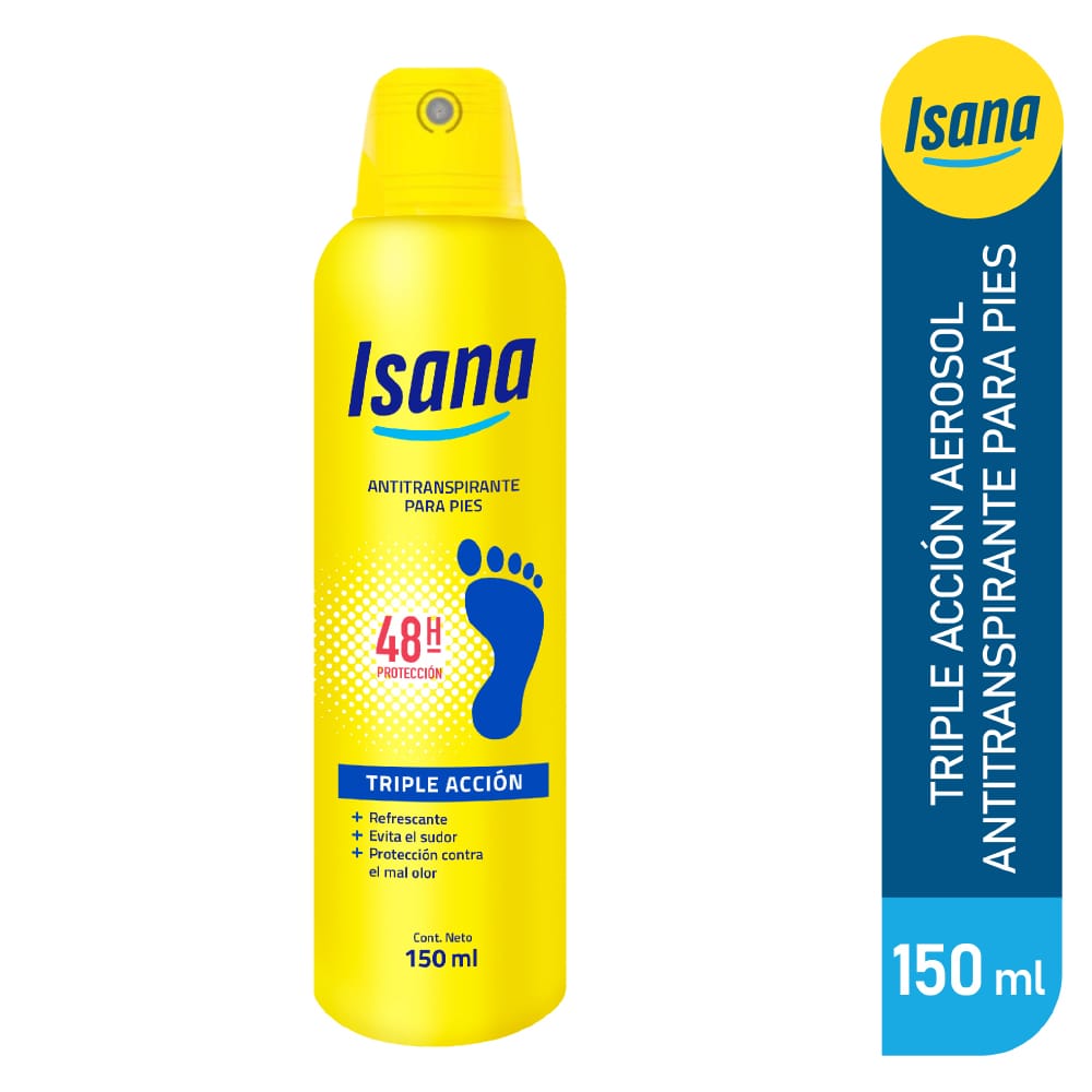 Desodorante Aerosol para Pies ISANA 48H de Protección Frasco 150ml