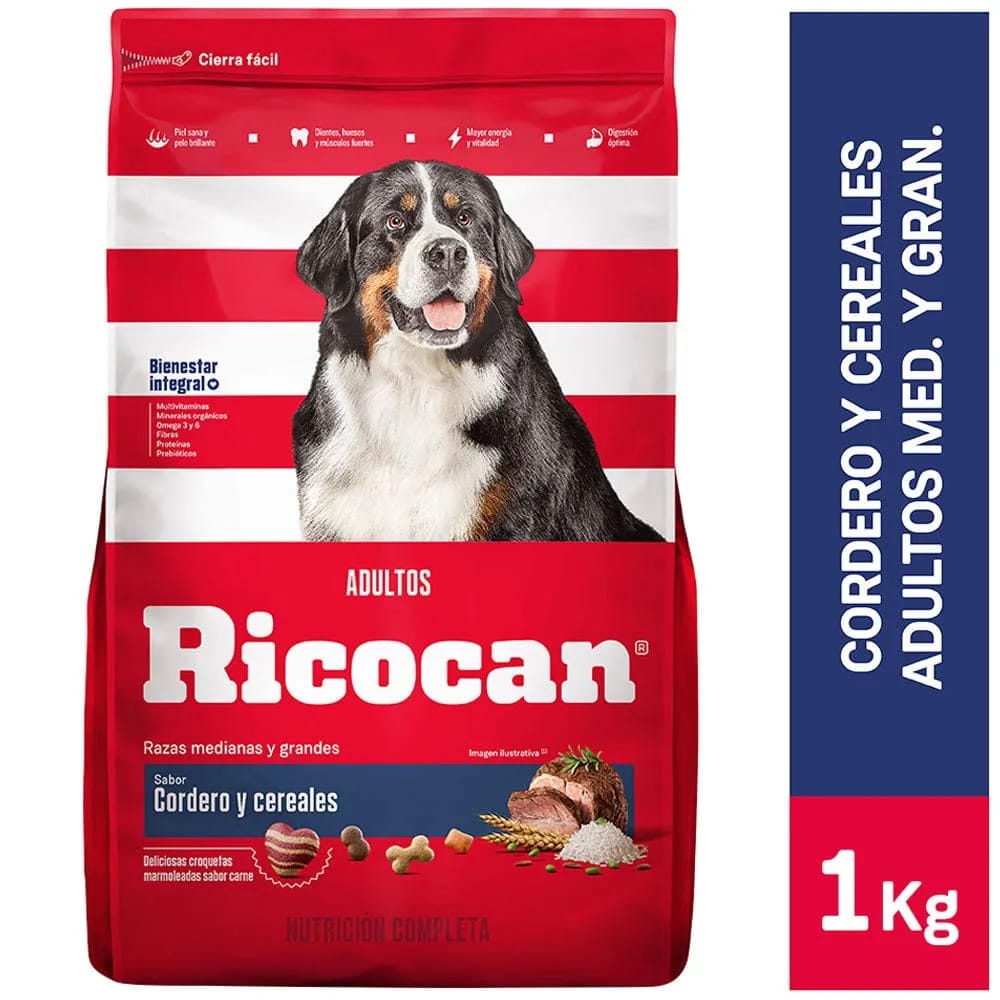 Alimento para Perro RICOCAN Adulto Medianos y Grandes Bolsa 1Kg
