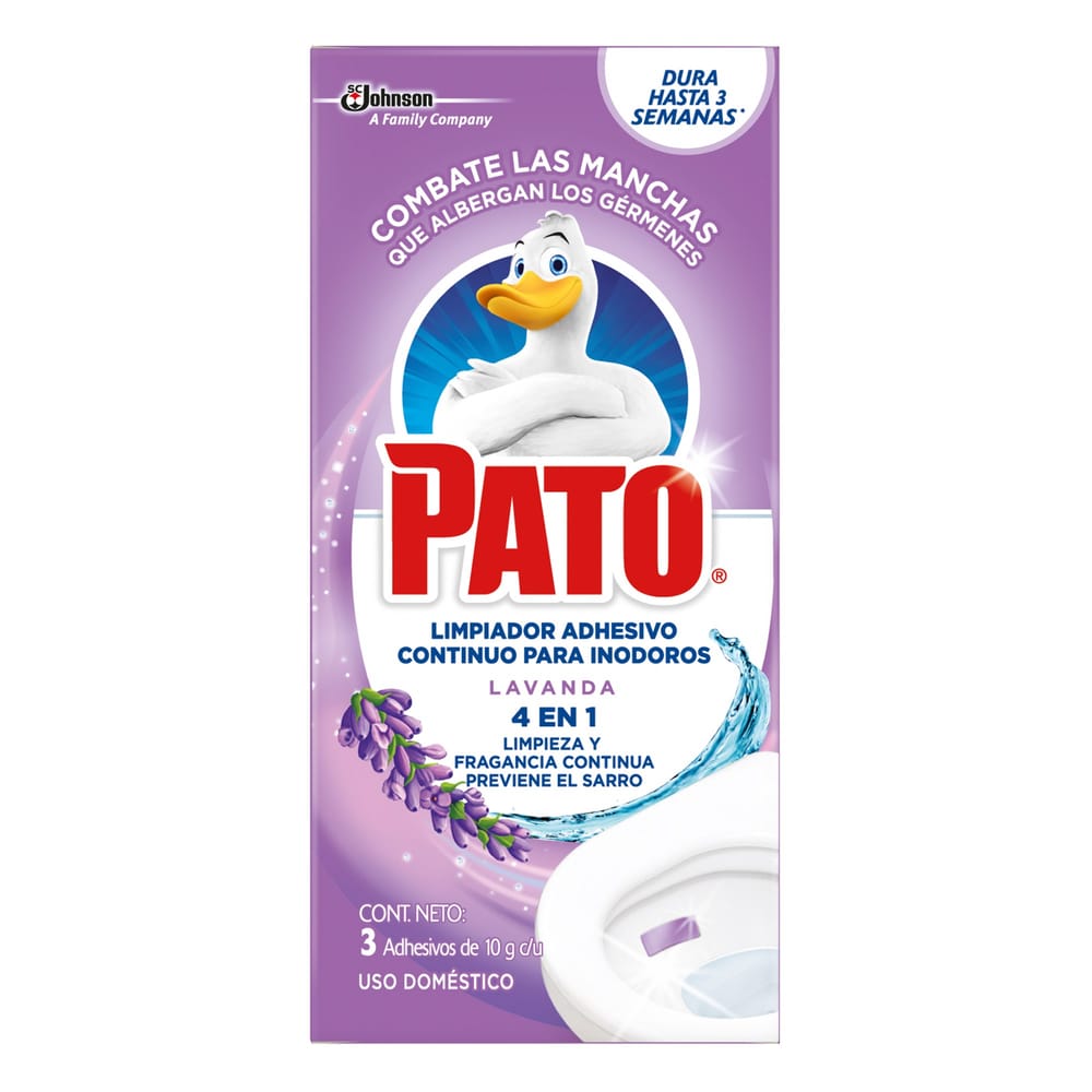 Desinfectante de Baño PATO Adhesivo Lavanda Caja 3un