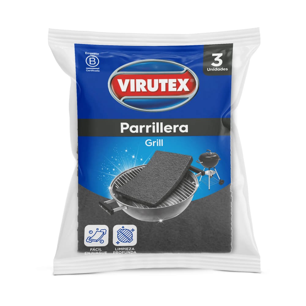 Esponja Parrillera VIRUTEX Paquete 3un