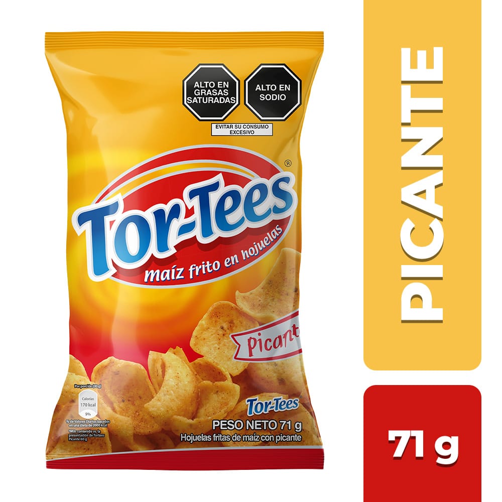 Snack de Maíz TORTEES Picante Bolsa 71g